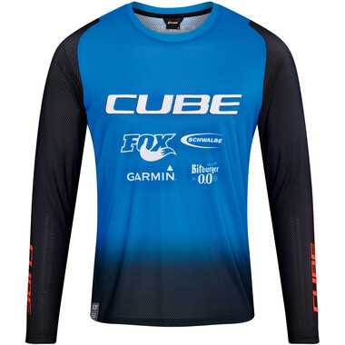 CUBE VERTEX X ACTIONTEAM Long-Sleeved Jersey Black/Blue 0